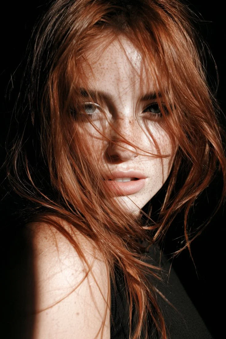 Freckled faced redhead
